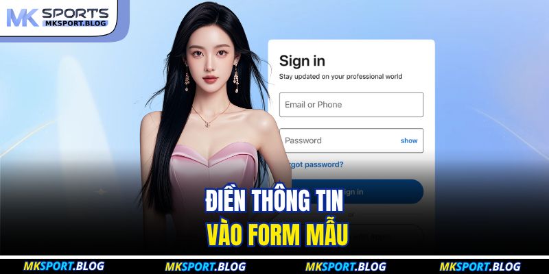 Điền thông tin vào form mẫu
