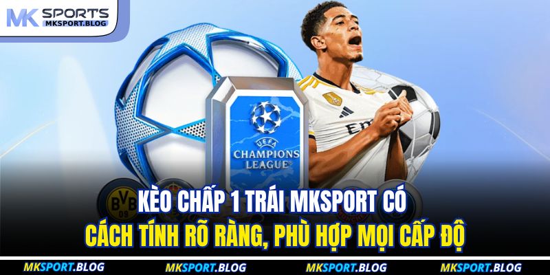 Kèo chấp 1 trái MKSPORT có cách tính rõ ràng, phù hợp mọi cấp độ
